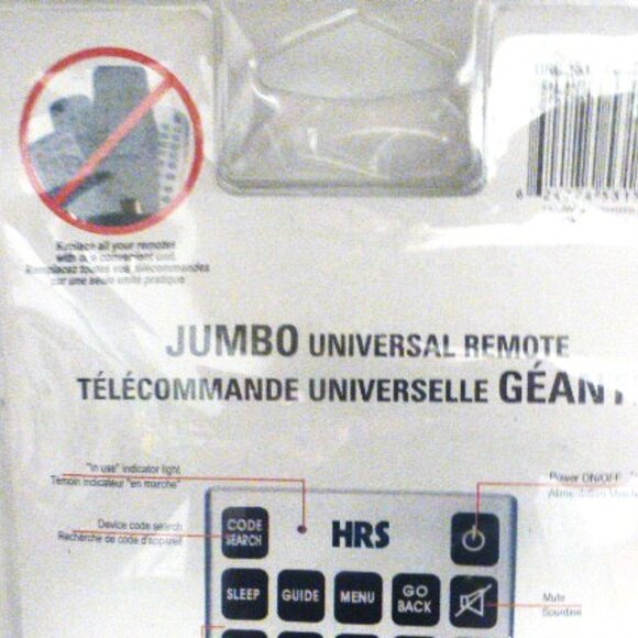 New JUMBO Universal REMOTE Control TV Remote TV DVD Combo VCR Satellite Cable - Picture 6 of 9